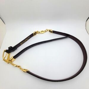 Snakeskin Skinny Vintage Belt - 1980s - Dark Brown - M/L